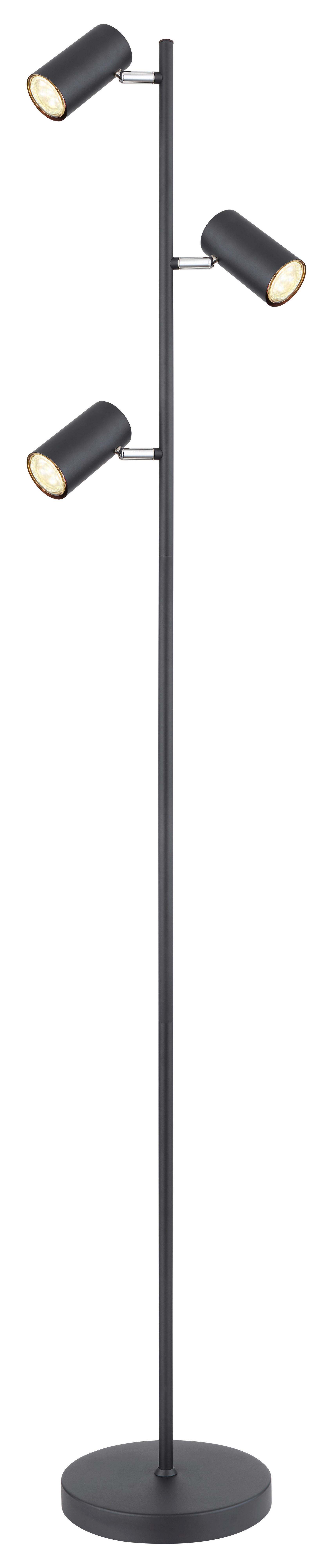 Stehleuchte Witmo in Schwarz max. 5 Watt - Schwarz, Modern, Metall (23/154cm) - Mömax