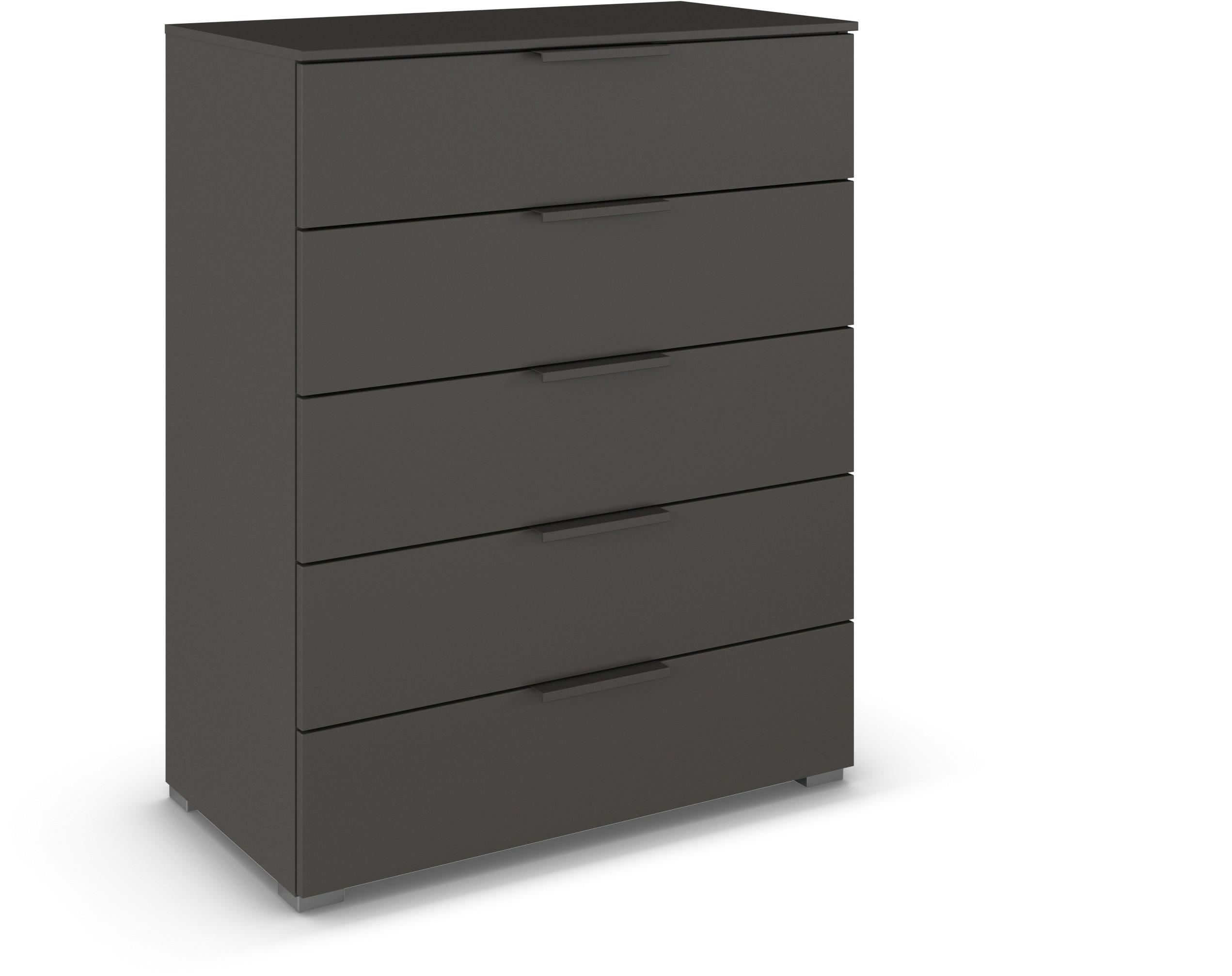 Komoda Paola, Barva Grafita - barve aluminija/barve grafita, Trend, kovina/leseni material (80/100/42cm) - Novel