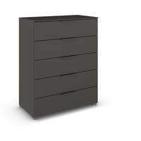 Komoda Paola, Barva Grafita - barve aluminija/barve grafita, Trend, kovina/leseni material (80/100/42cm) - Novel