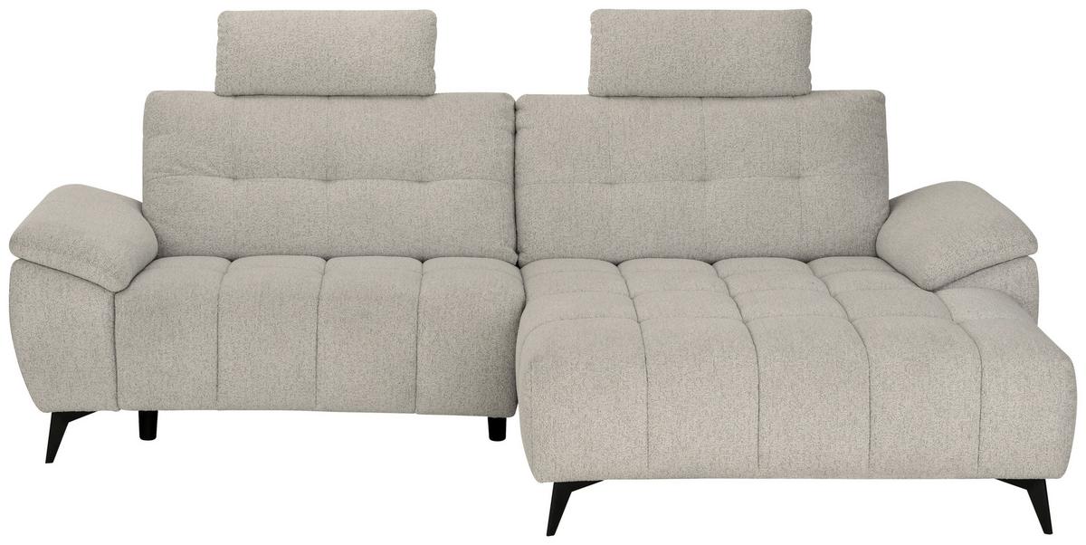 Sedežna Garnitura Venice, Desna - črna/bela, Moderno, kovina/tekstil (268/107/156cm) - Premium Living