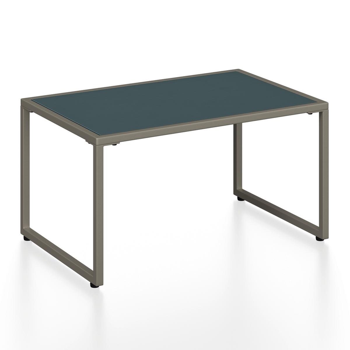 Loungegarnitur Lara Creme Metall/Outdoorstoff +Abdeckung - Creme/Grau, MODERN, Glas/Kunststoff (114cm) - Bessagi Garden