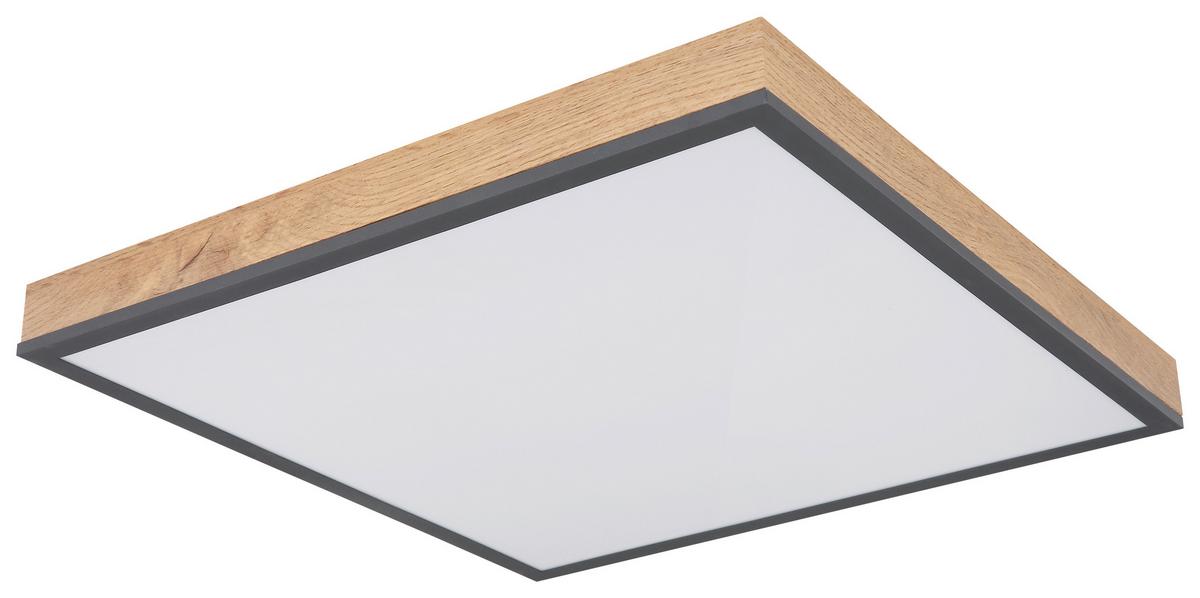 Stropna Led-svetilka Doro, S Sijalko - barve grafita/opal, Basics, kovina/umetna masa (45/45/7,6cm) - Globo