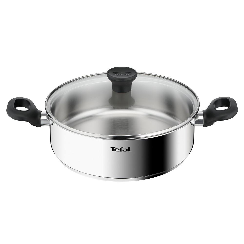 PATELNIA DO SERWOWANIA G74970 TEFAL - kolor stalowy, Basics, metal (38,7/10/25,6cm) - Tefal