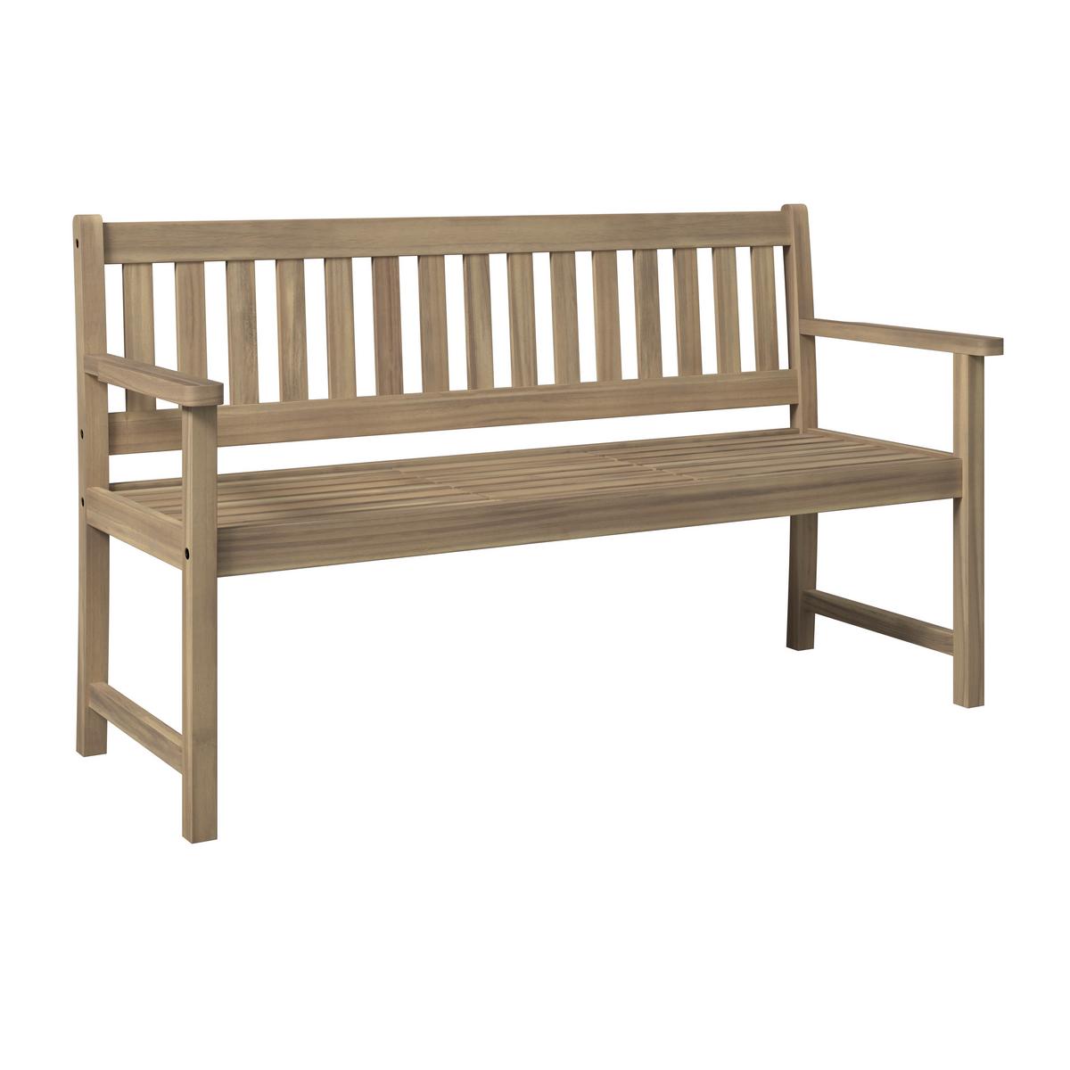 Gartenbank Denis Akaziefarben ca. 156x90x60cm - Akaziefarben, Natur, Holz (156/90/60cm) - Mömax