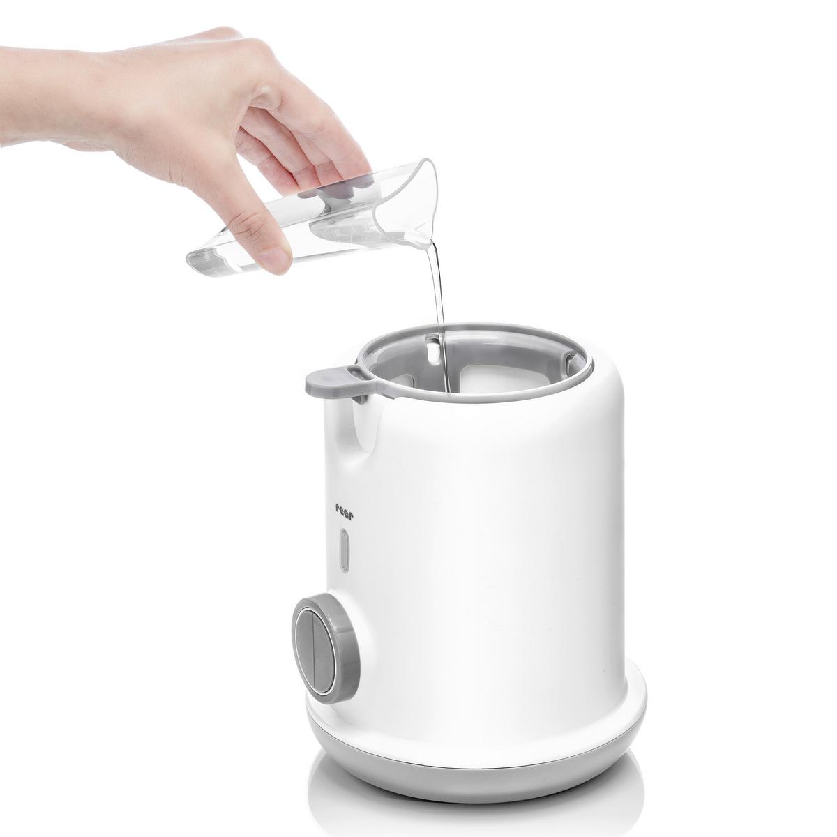 PODGRZEWACZ DO BUTELEK TURBOFOOD - biały, Basics, tworzywo sztuczne (15,5/19,4/15,5cm) - Reer