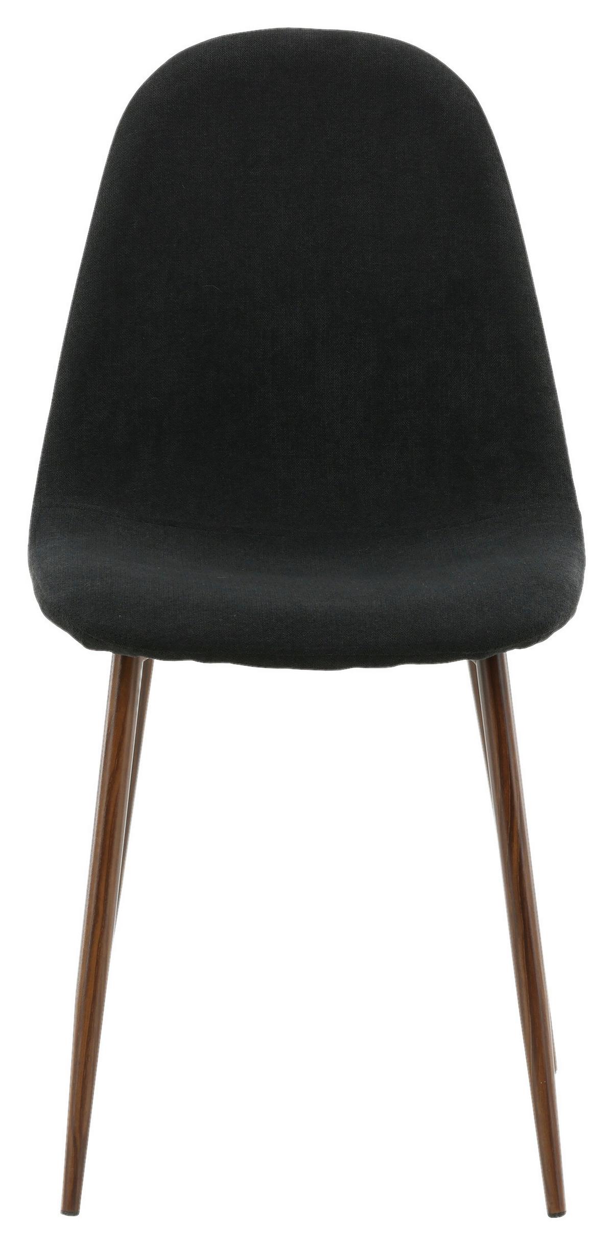 STUHL-SET POLAR - Dunkelbraun/Schwarz, Design, Textil/Metall (44/87/53cm) - Livetastic