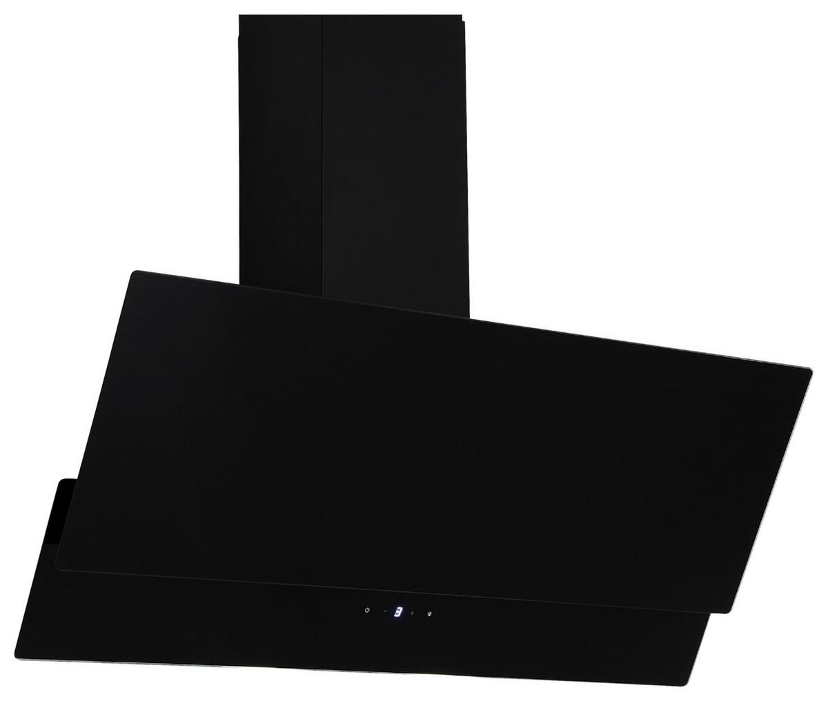 DUNSTABZUGSHAUBE RESPEKTA NIKA 90 CM - Schwarz, Trend, Glas/Metall (89,5/34,5-109,5/38,5cm) - Respekta