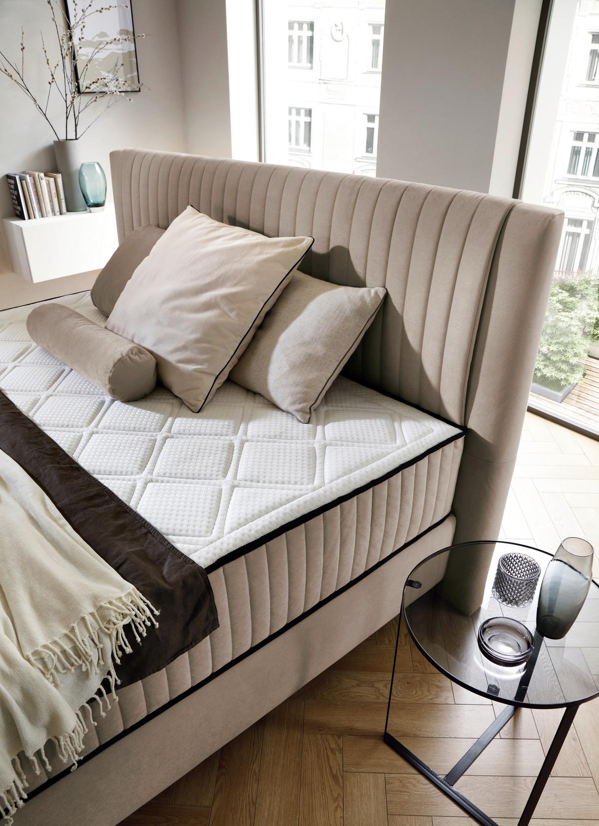 PAT BOX DREAM - maro, Modern, lemn/textil (120/200cm) - Premium Living