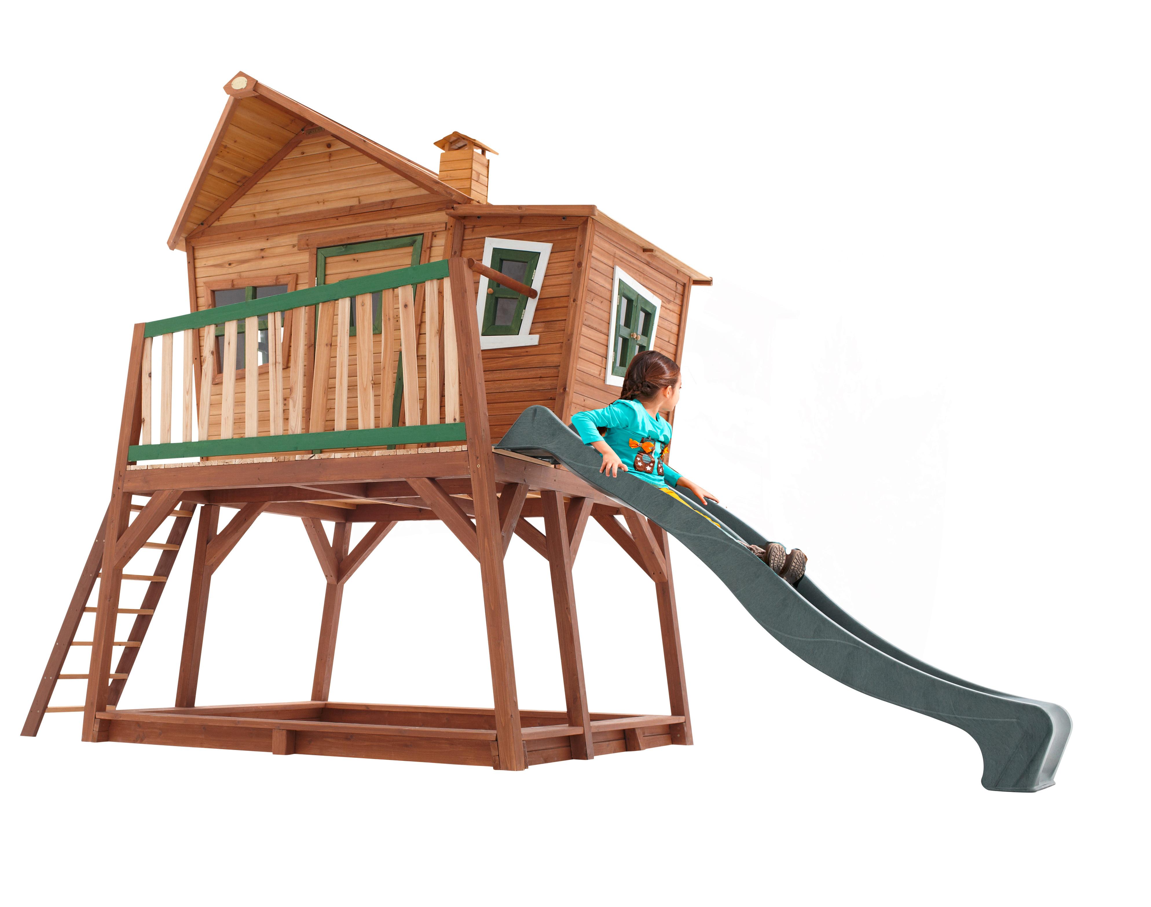 Spielhaus A030.150.00 aus Zeder Massiv - Braun/Naturfarben, KONVENTIONELL, Holz (435/291/180cm) - Ambia Garden