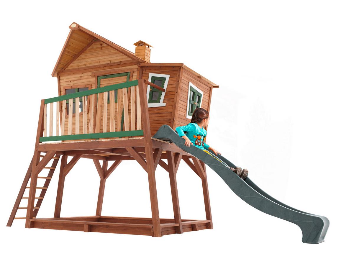 Spielhaus A030.150.00 aus Zeder Massiv - Braun/Naturfarben, KONVENTIONELL, Holz (435/291/180cm) - Ambia Garden