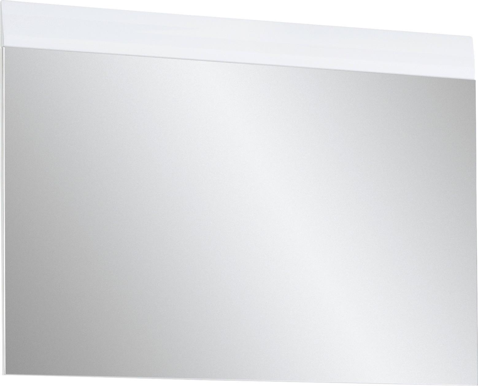 LUSTRO ŚCIENNE ADANA - biały, Design, materiał drewnopochodny/szkło (86,9/62,7/2,6cm) - Carryhome
