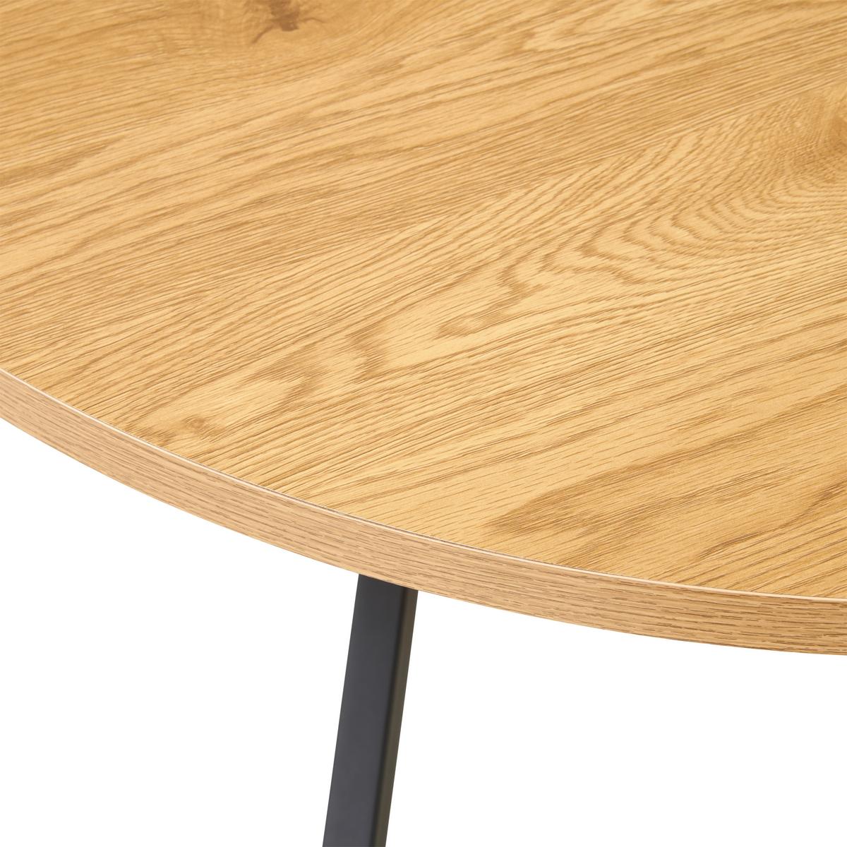 Jedilna Miza, Barva Hrasta, 180x100 - črna/barve hrasta, Konvencionalno, kovina/leseni material (180/75/100cm) - MID.YOU