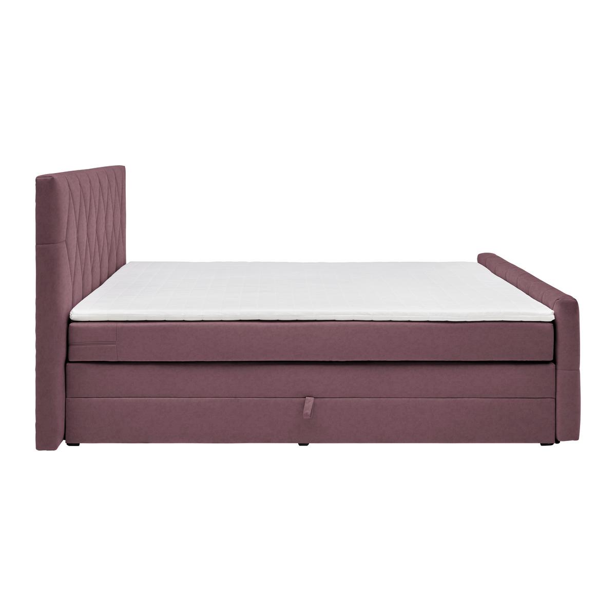 Boxspringbett Josie B Braun ca. 180x200cm - Schwarz/Braun, KONVENTIONELL, Holz/Holzwerkstoff (180/200cm) - Mömax