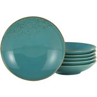 Set Globokih Krožnikov Water, 6-Delni - turkizna, Trend, keramika (22cm) - Creatable