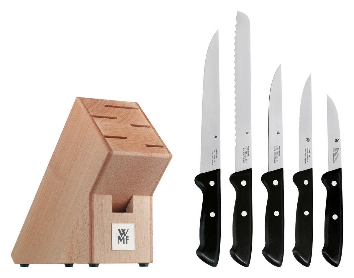 BLOK NA NOŻE 1874699990 - kolor naturalny/czarny, Konventionell, metal/drewno - WMF