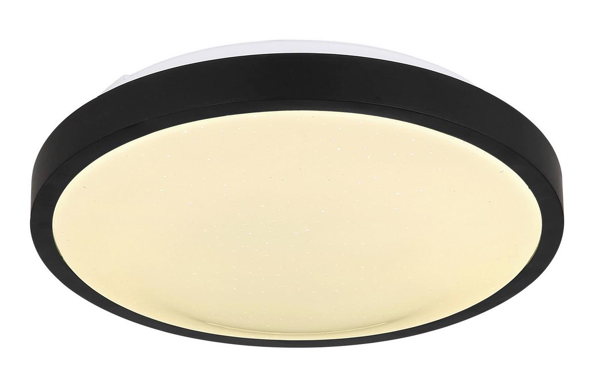 LAMPA SUFITOWA LED GREGORY - czarny/opal, Modern, tworzywo sztuczne/metal (30/9cm)