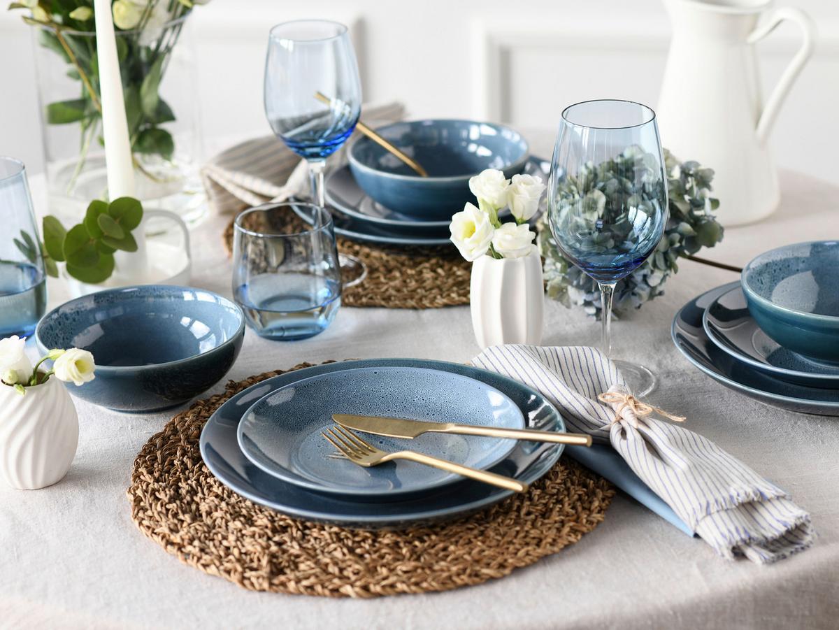 Jedilni Servis Reactive Nostalgic Blau, 12-Delni - modra, keramika - Creatable