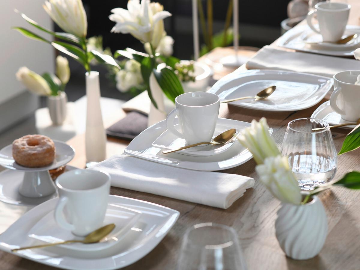 Kavni Servis Melbourne Creme, 18-Delni - krem barve, Basics, keramika - Creatable