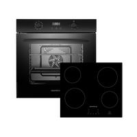 Backofenset ASET004400 ca. 59,5/59,5/56,5 cm Schwarz - Schwarz, Trend, Glas/Metall (59,5/59,5/56,5cm) - Respekta