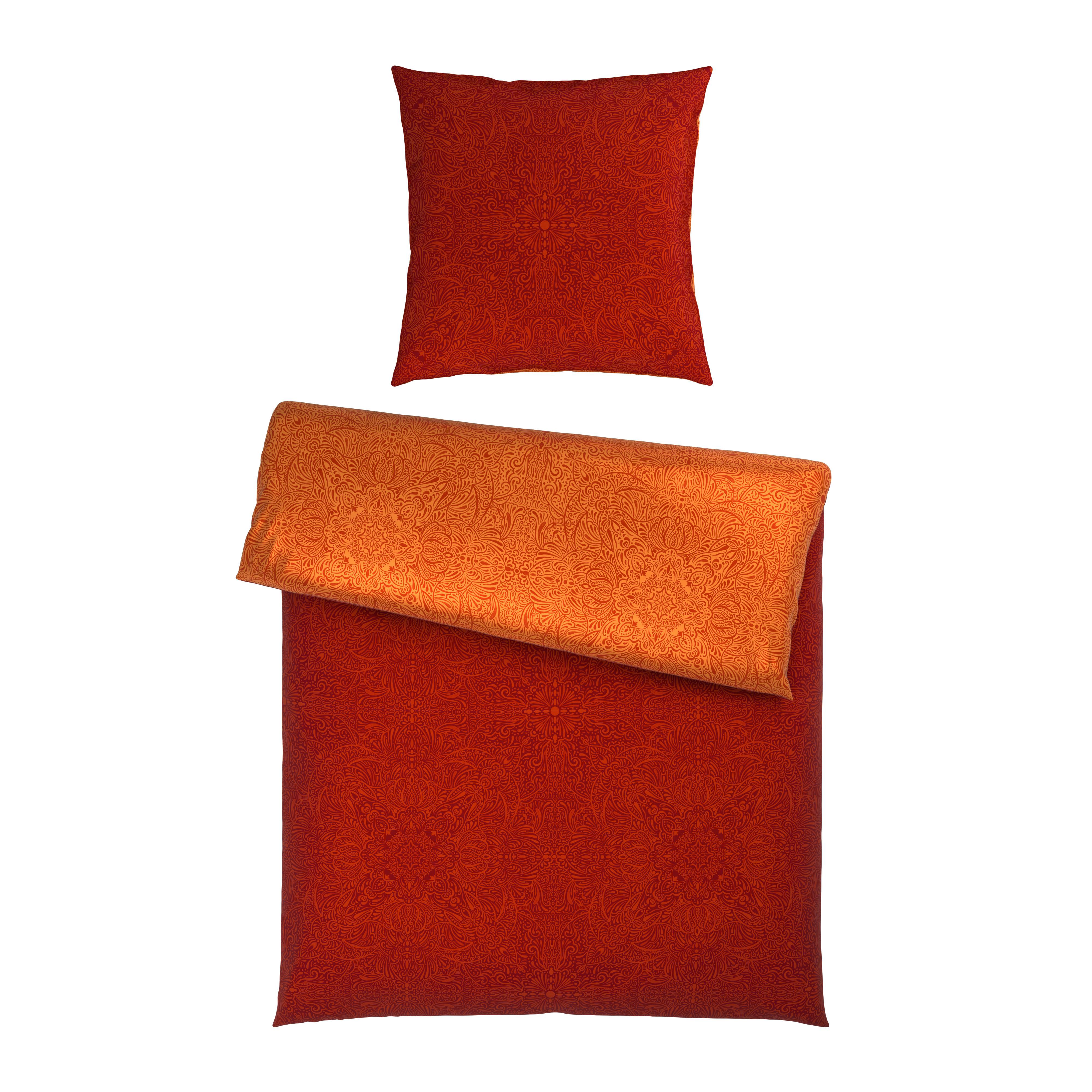 Bettwäsche Bella Wende Rot ca. 135x200cm - Rot, MODERN, Textil (135/200cm) - Mömax