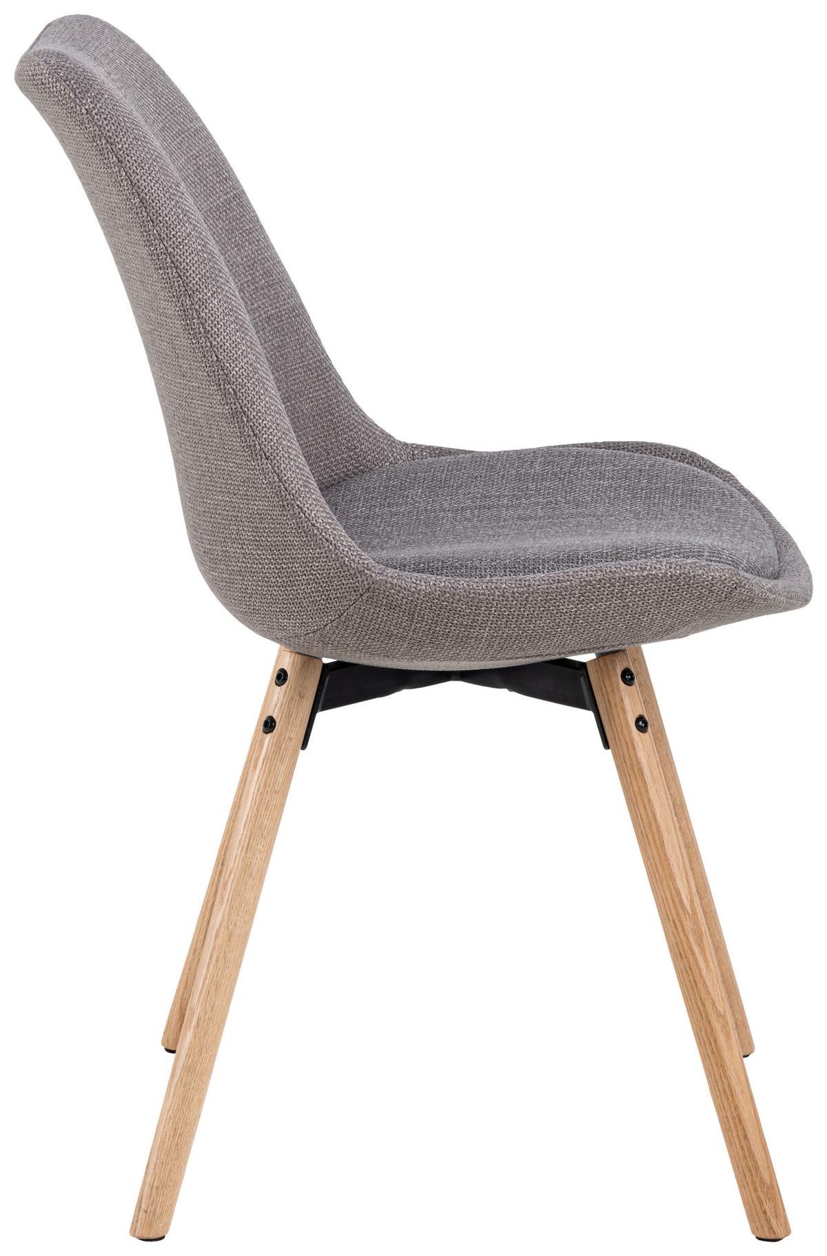KRZESŁO ERICA - kolor dębowy/brązowy, Konventionell, tkanina/drewno (49/84/55cm) - MID.YOU