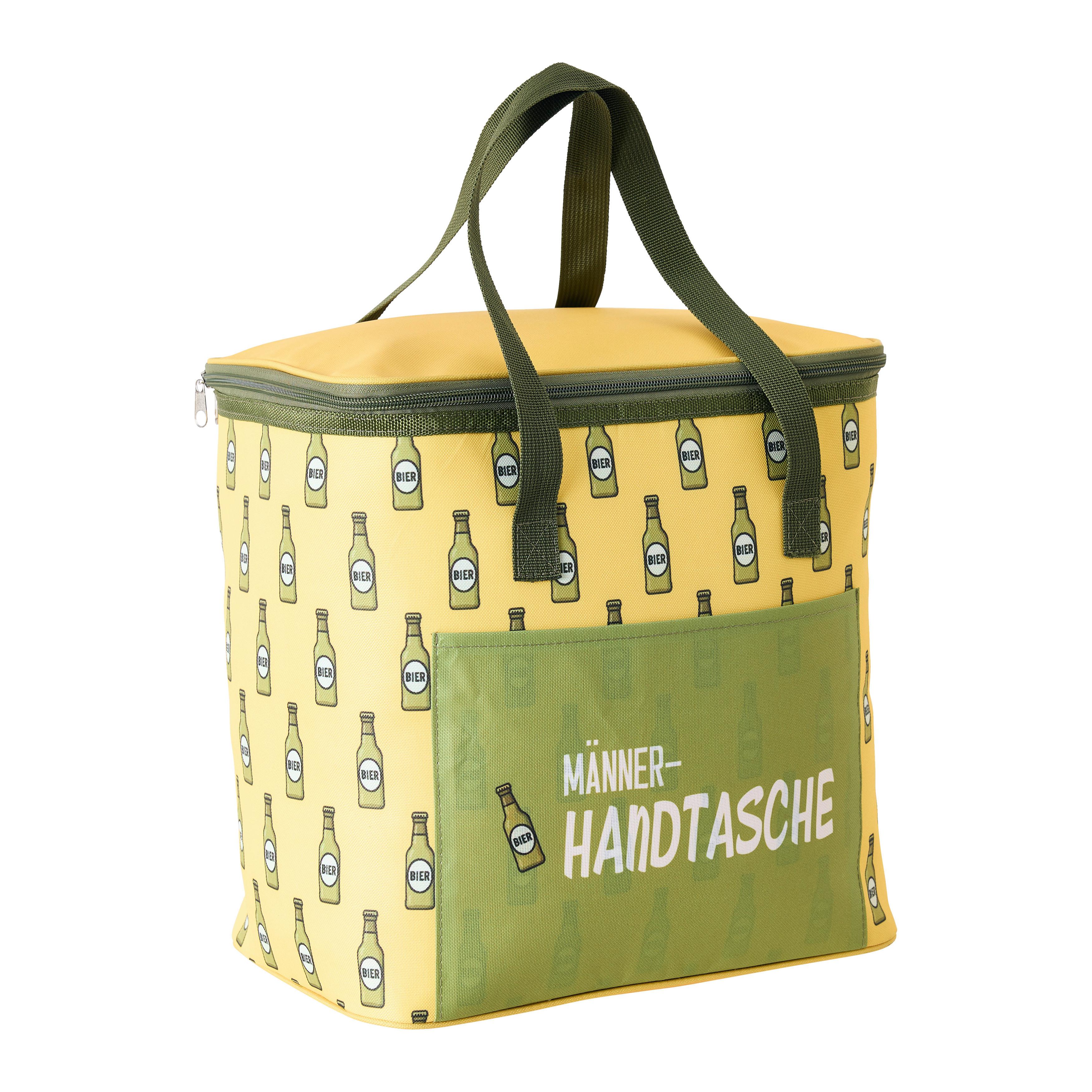 Kühltasche Betty Grün/Gelb/Weiß ca. 6l - Dunkelgrün/Hellgelb, KONVENTIONELL, Kunststoff (30,5/29/18cm) - Mömax