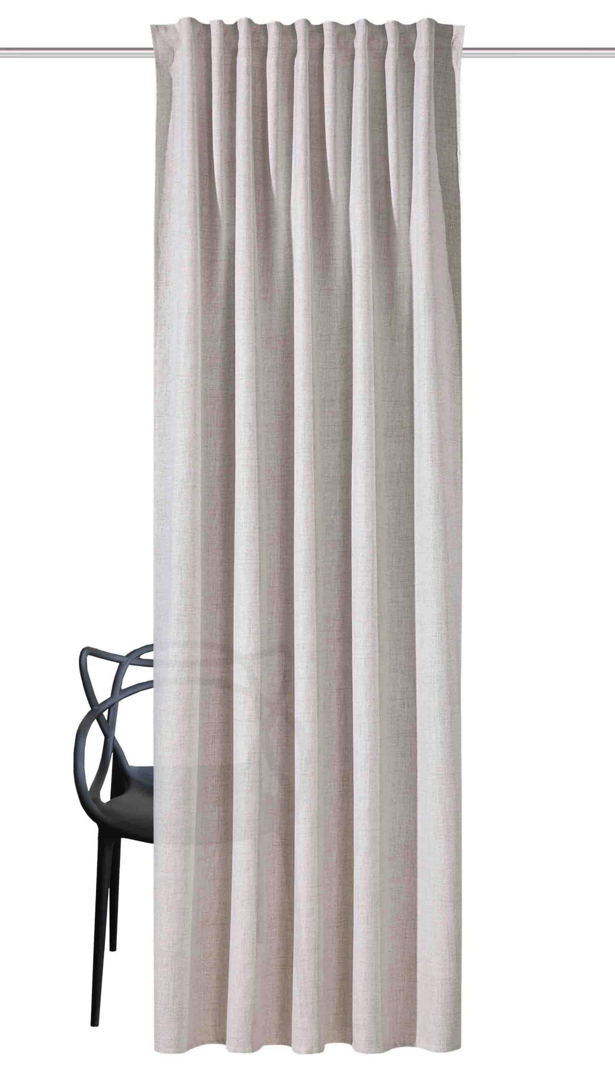 ZASŁONA GOTOWA HADINA - kolor naturalny, Basics, tkanina (140/300cm)