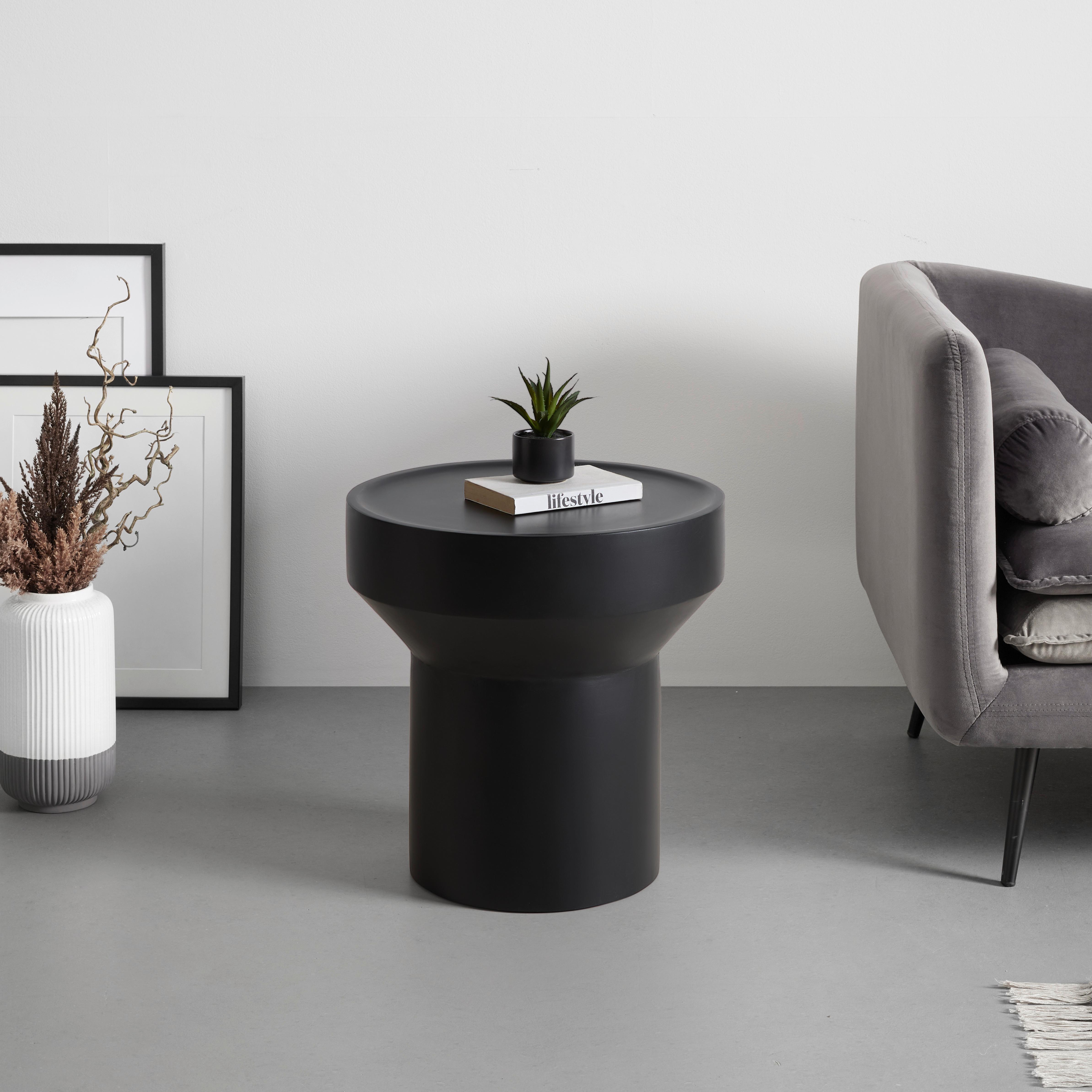 Beistelltisch Gradino Schwarz - Schwarz, MODERN, Holz (48/50/48cm) - Premium Living