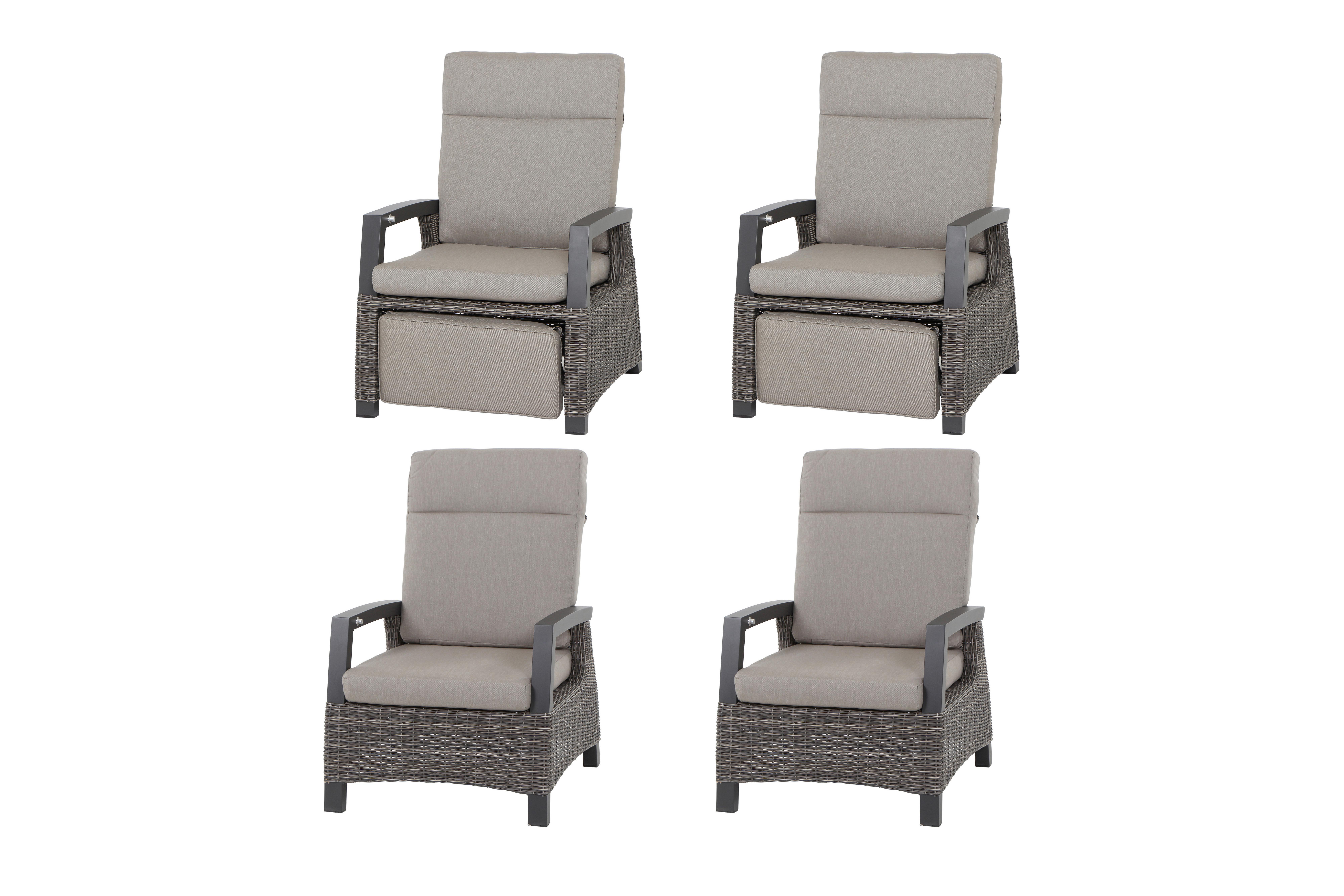 Loungegarnitur Corido 4-tlg. Grau - Grau, Basics, Kunststoff/Textil (72/103/83cm) - Siena Garden