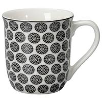Kaffeebecher Shiva Schwarz/Weiß - Schwarz/Weiß, LIFESTYLE, Keramik (8,4/9,2cm) - Mömax
