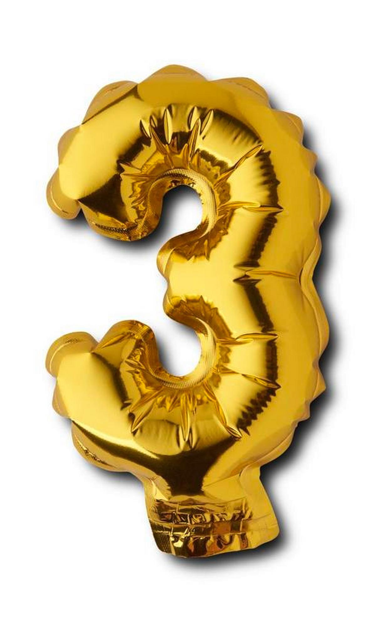 BALON NUMBERS - kolor srebrny/kolor złoty, tworzywo sztuczne (9/15cm) - Modern Living