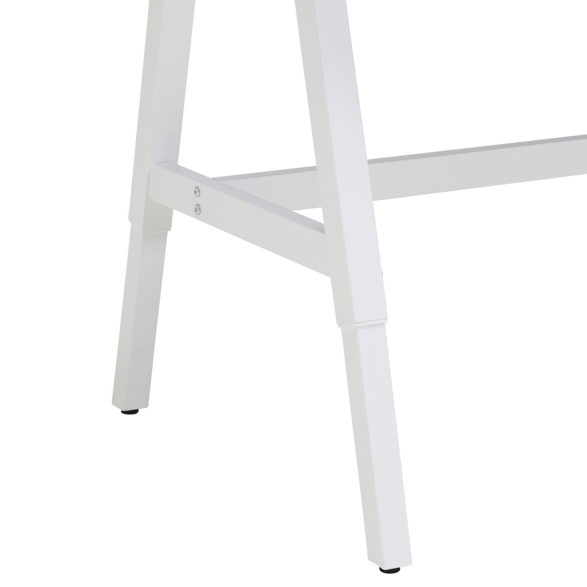 Schreibtisch Emmelie Grau/Weiss - Weiss/Grau, Modern, Holzwerkstoff/Metall (80/54-85/60cm) - Mömax