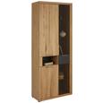 Vitrine Graphit/Eiche - Eichefarben/Graphitfarben, KONVENTIONELL, Glas/Holz (80/199/37cm) - Zandiara Vitrine Graphit/Eiche - Eichefarben/Graphitfarben, KONVENTIONELL, Glas/Holz (80/199/37cm) - Zandiara