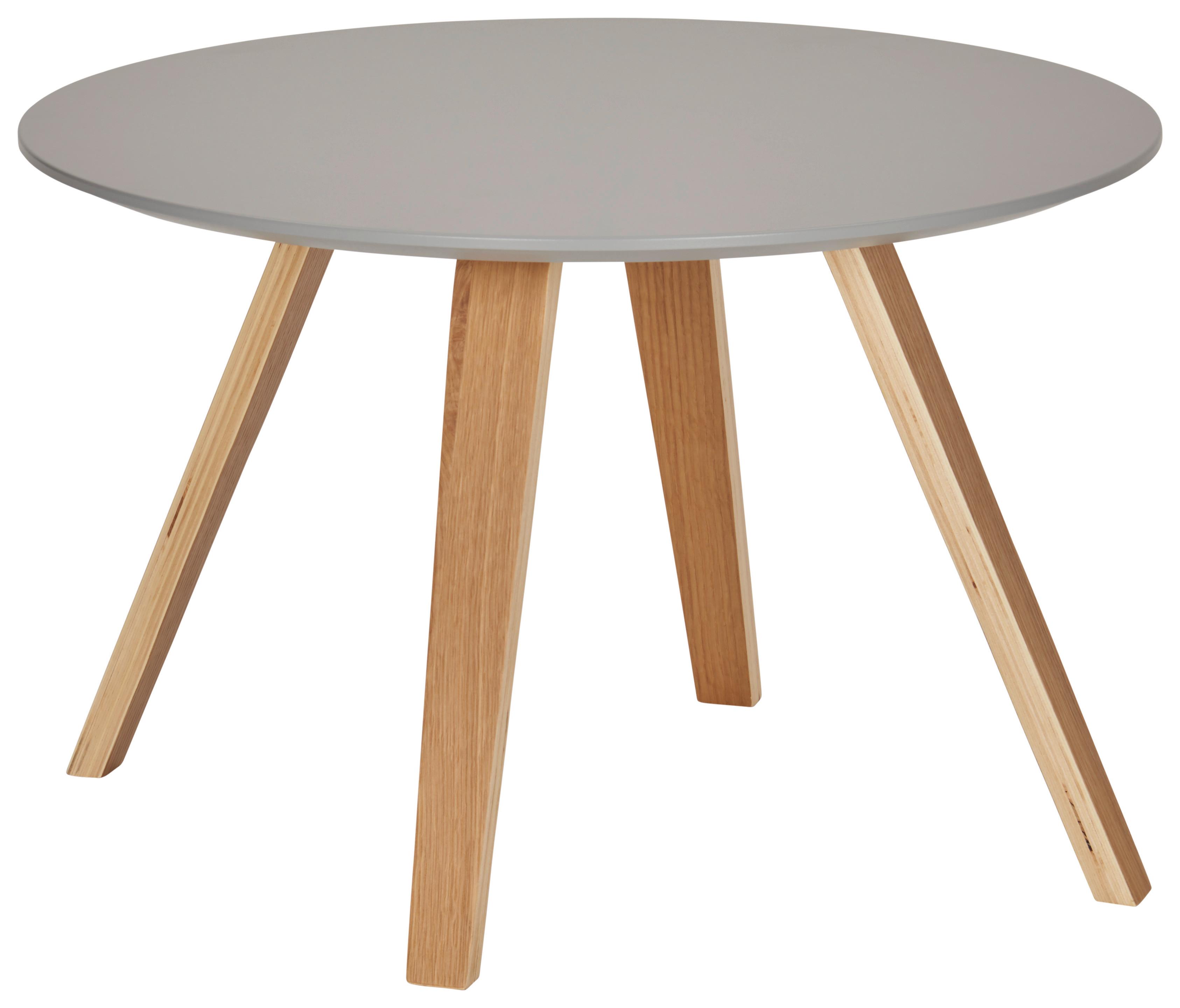 STOLIK BOCZNY LOLA -LOMOCO- - kolor dębowy/szary, Modern, materiał drewnopochodny/drewno (60/60/40cm) - Lomoco