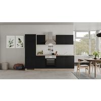 Kuhinjski Blok Capri, Črna. Hrast - črna/barve hrasta, Moderno, kovina/leseni material (270cm) - FlexWell