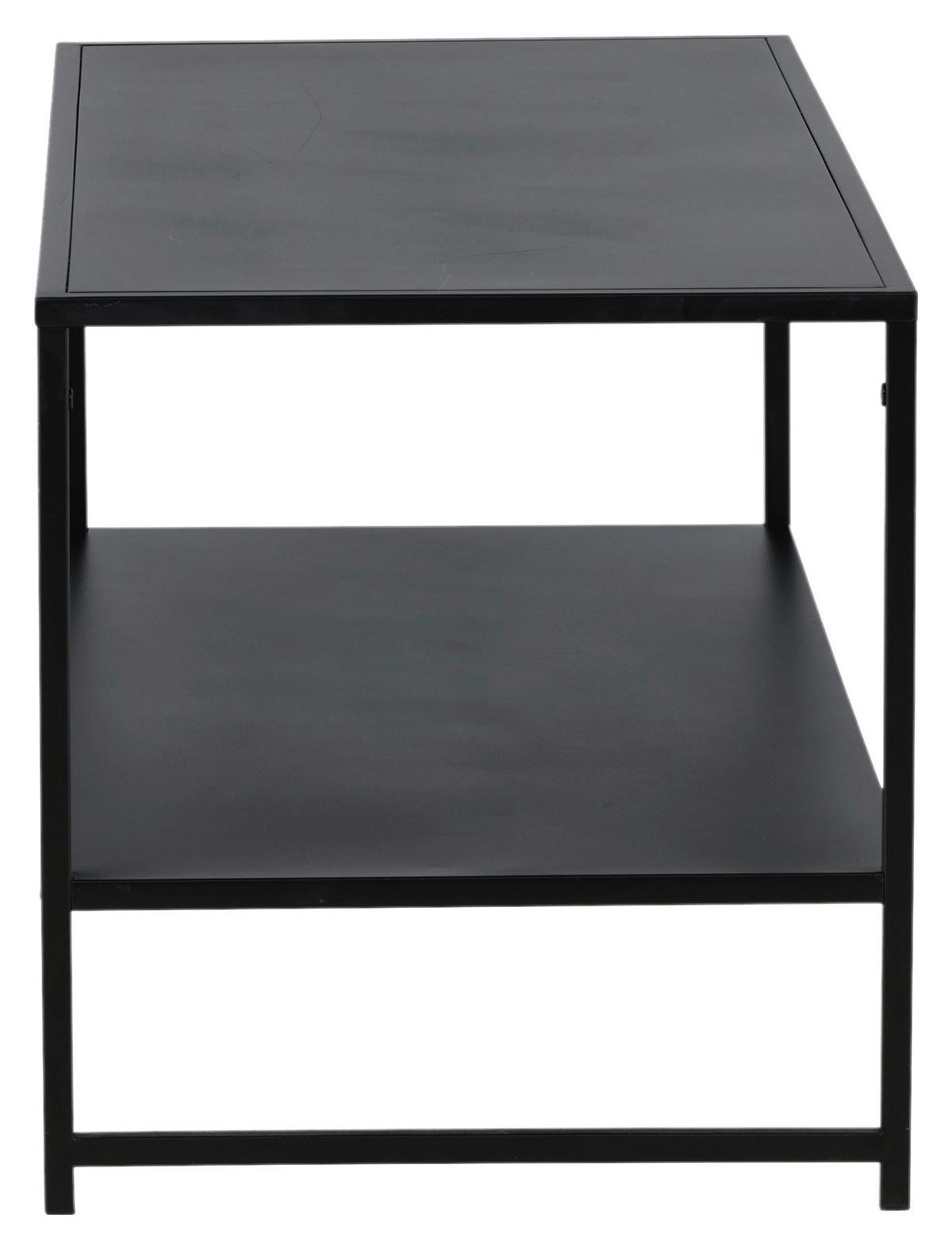 COUCHTISCH STAAL - Schwarz, Design, Metall (102/43/45cm) - Livetastic