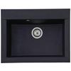 Einbauspüle Ohio ca. 66x21x50 cm Schwarz - Schwarz, Trend, Glas/Kunststoff (66/21/50cm) - Respekta
