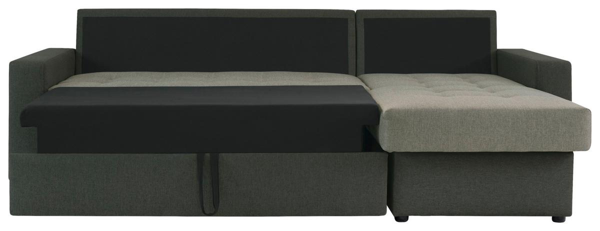 Sedežna Garnitura Atlanta, Z Ležiščem - črna/zelena, Moderno, tekstil (230/160cm) - Modern Living