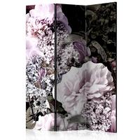 Paravan Vintage Garden, 3-Delni, Dvostranski - magenta/barve bezga, Basics, tekstil/les (135/172/3cm) - artgeist