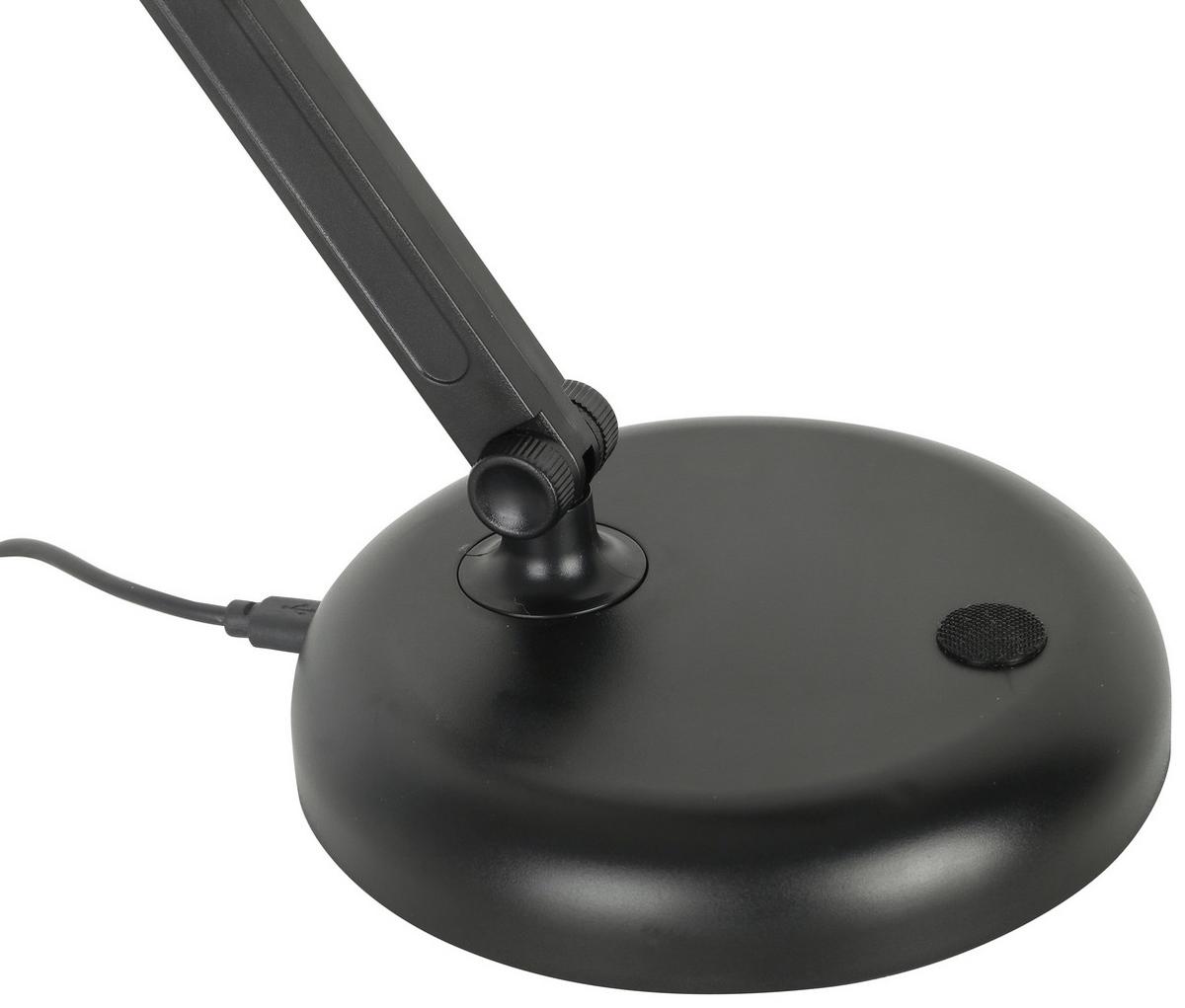 LAMPA STOŁOWA LED SCHWANK - czarny, Modern, tworzywo sztuczne (12,5/34cm) - Modern Living