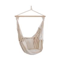 Hängesessel Tobago ca. 90x120 cm Beige - Beige/Braun, Trend, Holz/Textil (90/120/60cm)