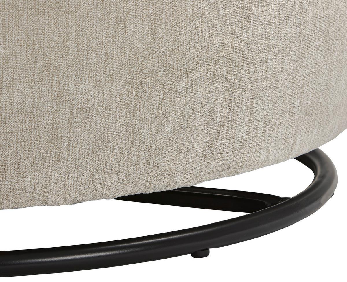 Cocktailsessel Boli Sandfarben - Sandfarben/Schwarz, Design, Textil/Metall (92/80/84cm) - Livetastic