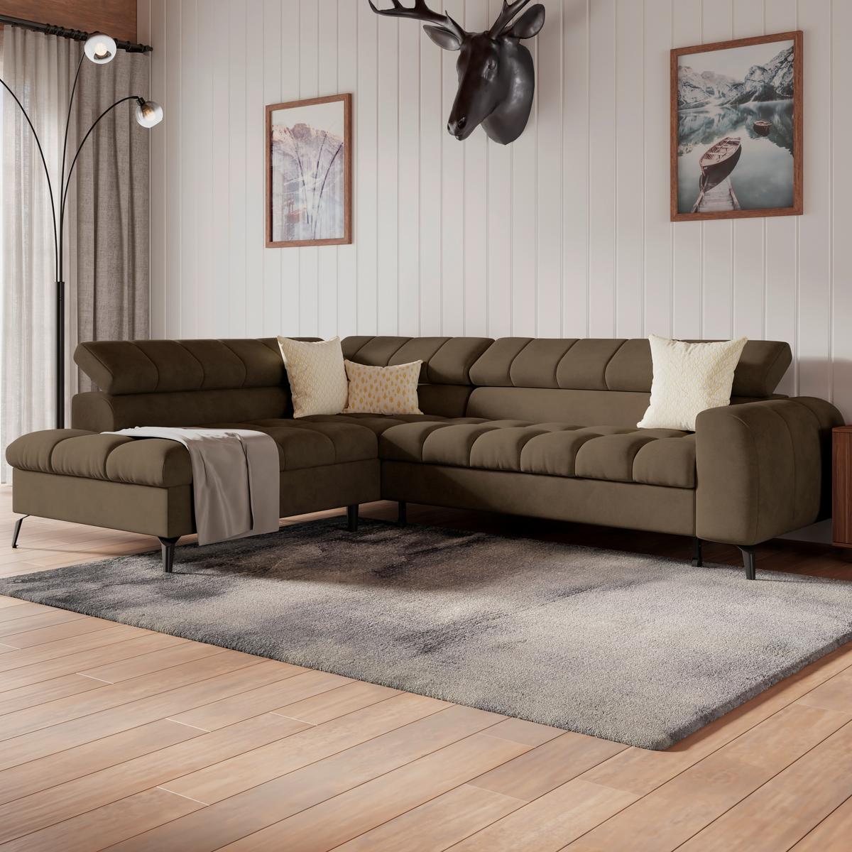 Coltar VOLF - maro/negru, Trend, plastic/textil (203/261cm) - Modern Living