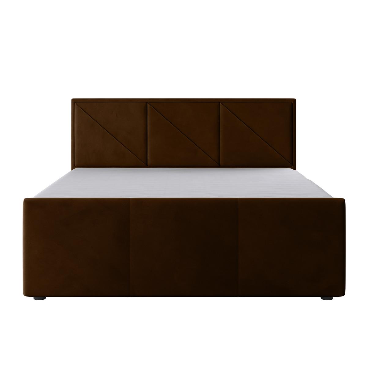 Boxspringbett Bologna ca. 180x200 cm Braun - Schwarz/Braun, MODERN, Karton/Holzwerkstoff (180/200cm) - MID.YOU
