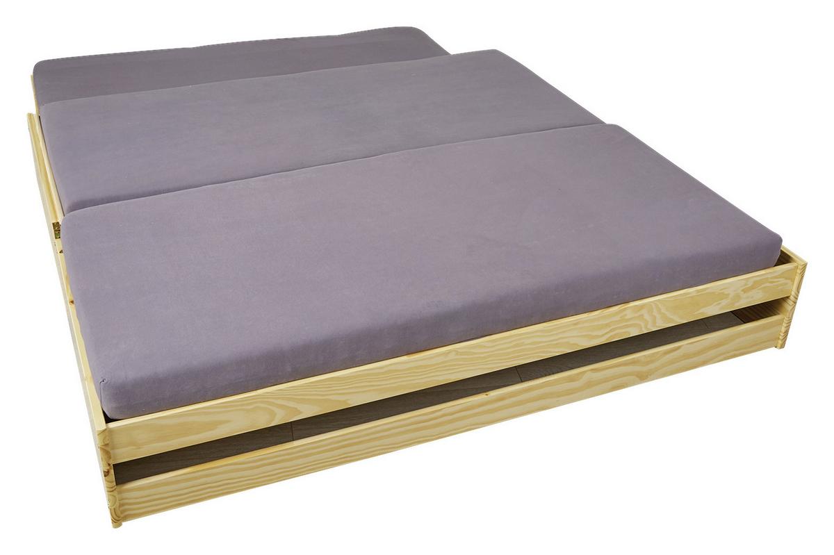 Mladinska Raztegljiva Postelja Lotar, 90-180x200 - naravne barve, Konvencionalno, les (90/200cm) - MID.YOU