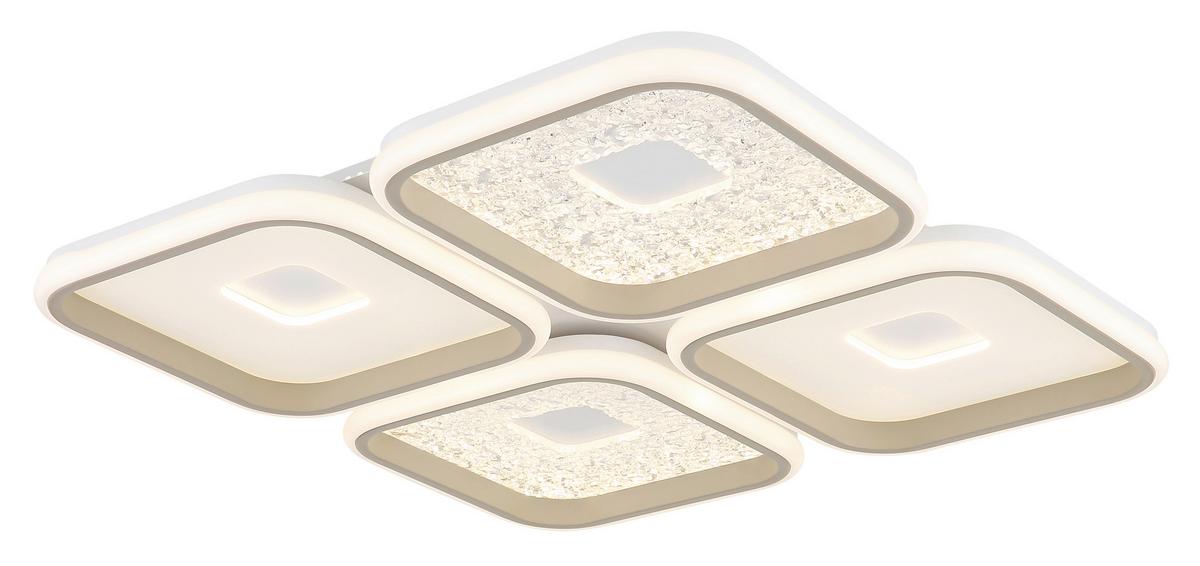 Led Stropna Svjetiljka Mosaiko - bijela/boje pijeska, Design, metal/plastika (54/54/7,8cm) - Globo