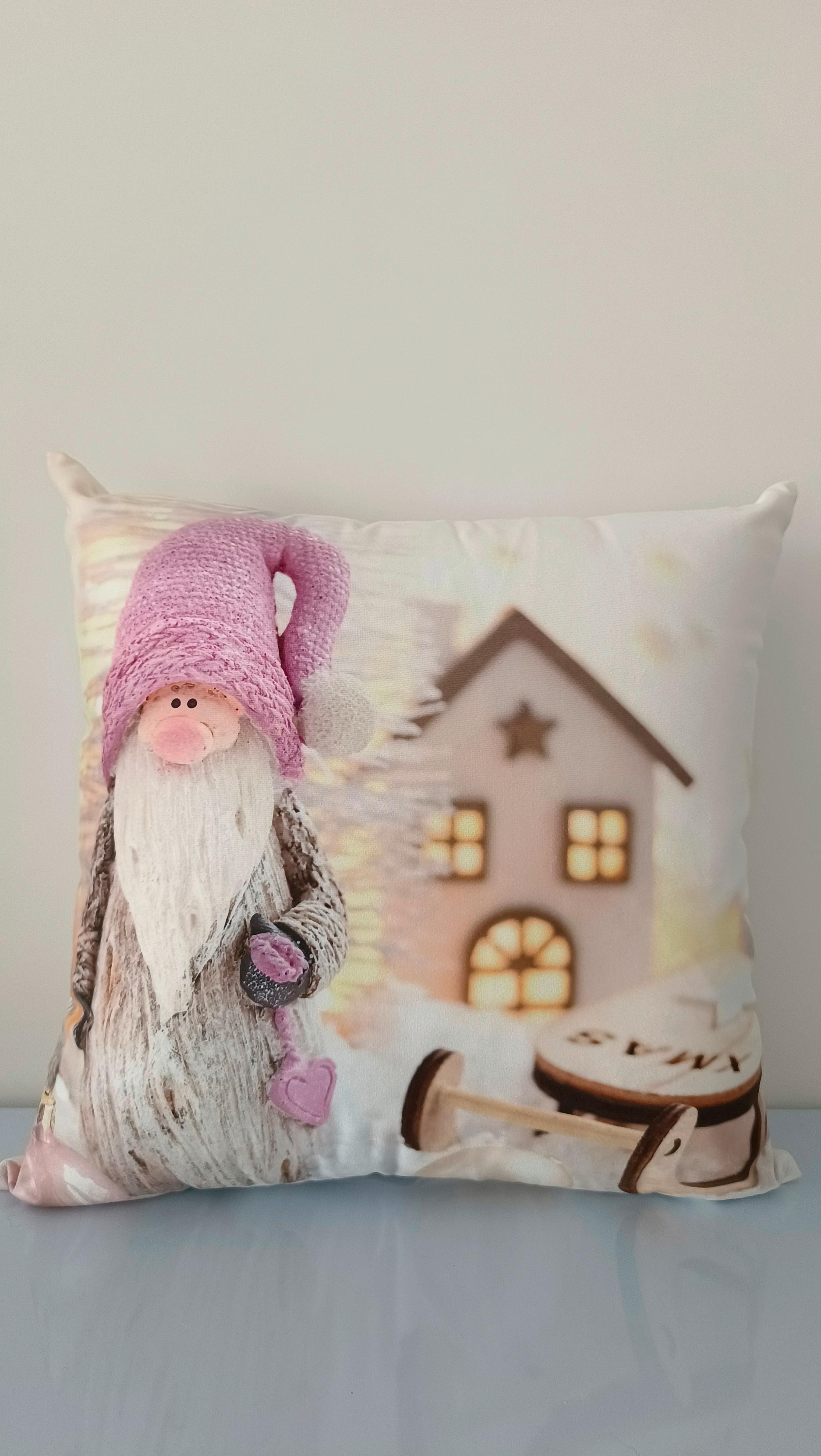 Díszpárna Pink Elf - textil (45/45cm)