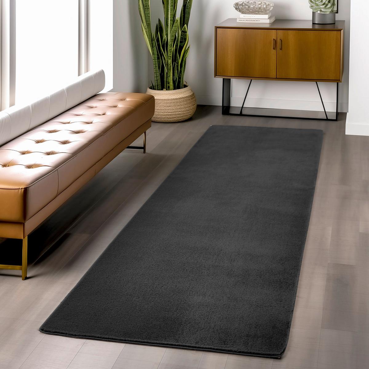 Tekač Joy, Črna, 80x250cm - črna, Design, tekstil (80/250cm)