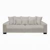 Bigsofa Matteo Creme - Creme/Schwarz, MODERN, Holz (246/93cm) - Based