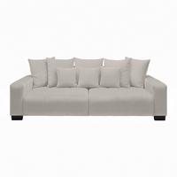 Bigsofa Matteo Creme - Creme/Schwarz, MODERN, Holz (246/93/124cm) - Based